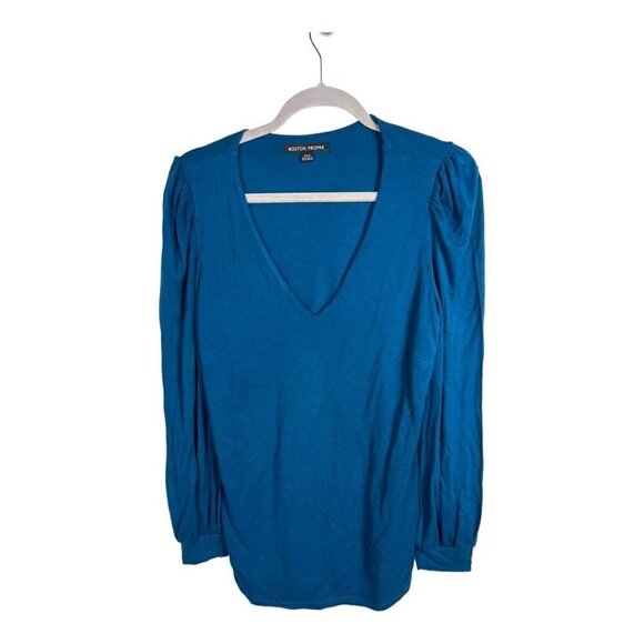 Boston proper blue long sleeve top - Picture 1 of 8
